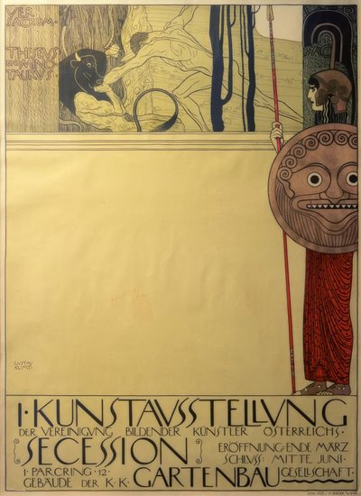脱退の最初の展覧会のポスター &39;（検閲） 作： Gustav Klimt