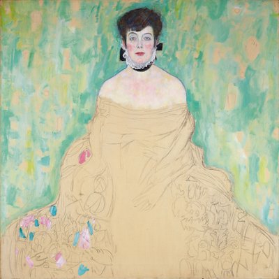 アマリー・ツッカーカンドルの肖像、1916～1918年。 作： Gustav Klimt