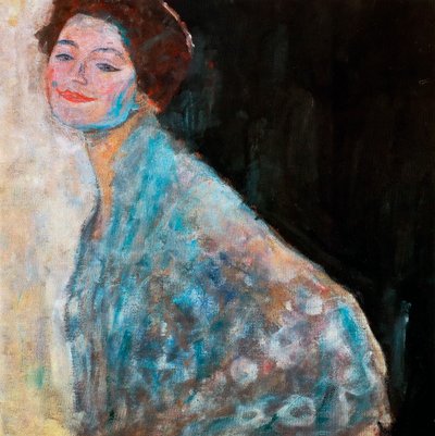 1917年に完成していない白い女性の肖像 作： Gustav Klimt