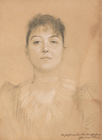 女性の肖像、1890〜1891年 作： Gustav Klimt