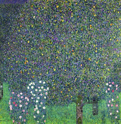 木の下のバラ、1905年頃 作： Gustav Klimt