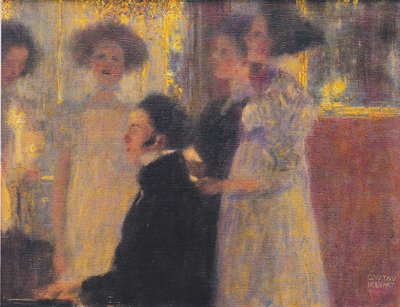 ピアノを弾くシューベルト I 作： Gustav Klimt