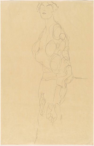立っている女性 作： Gustav Klimt