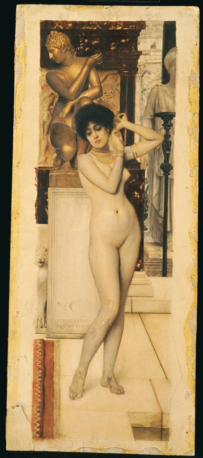 「彫刻の寓意、1890」のための研究 作： Gustav Klimt