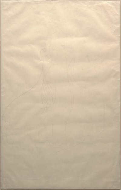 アデーレブロッホバウアーのドレスの研究、1903年頃（紙に鉛筆） 作： Gustav Klimt