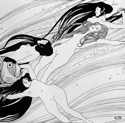 『Ver Sacrum』誌に掲載された魚の血、1898年 作： Gustav Klimt