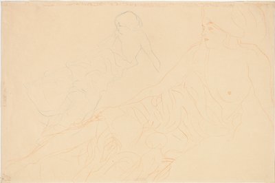 1913年、リクライニング女性に関する2つの研究 作： Gustav Klimt