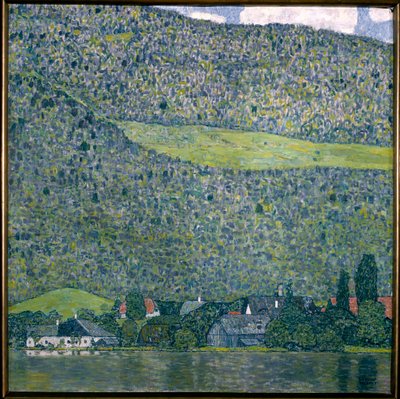 アッター湖、1915年にシャトーUnterachのビュー 作： Gustav Klimt