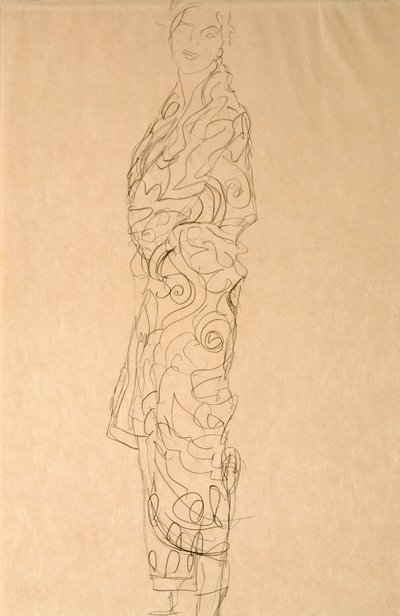 着物姿の女性 作： Gustav Klimt