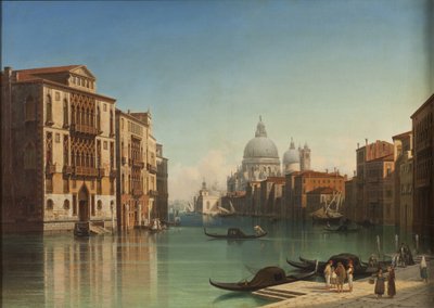 1860年、ヴェネツィアの大運河の眺め 作： Gustaf Wilhelm Palm