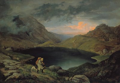 リーゼンゲビルゲの湖、1839年 作： Gustav Karl Ludwig Richter