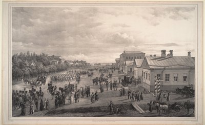 クラスノエセロを通るシュヴァリエガルドのパレード、1848 作： Gustav Schwarz