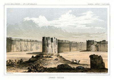 米国ワシントン州グランドクーリー、1856年 作： Gustav Sohon