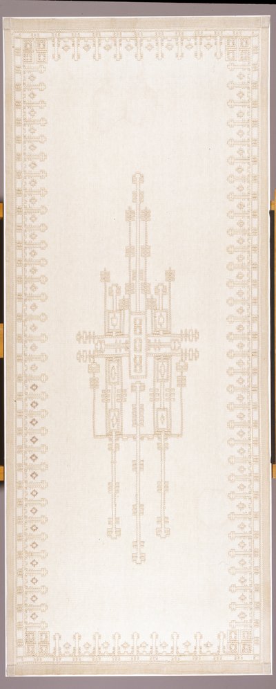 カーテンパネル、1908年頃（綿とリネン） 作： Gustav Stickley