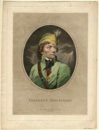 Tadeusz Kosciuszko 1746-1817、1795の肖像 作： Gustav Taubert