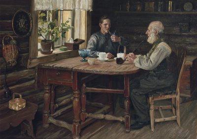 コーヒーレスト（ブレイク） 1900年（キャンバスに油彩） 作： Gustav Wentzel