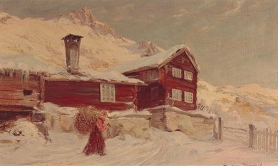 サンドブ農場から（キャンバスに油彩） 作： Gustav Wentzel