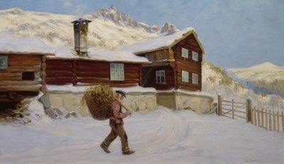 サンドブ農場から（キャンバスに油彩） 作： Gustav Wentzel