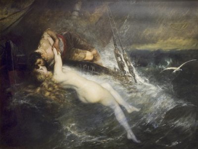 サイレンのキス（キャンバスに油彩） 作： Gustav Wertheimer