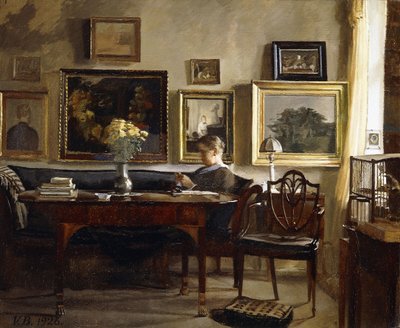 リラックスした瞬間 作： Gustav Wilhelm Blom