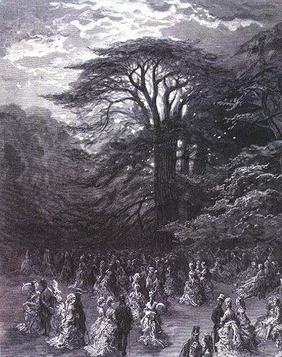 William Blanchard Jerrold (1826-84)著、Stephane Pannemaker (1847-1930)画の「London, a Pilgrimage」より、Chiswick Fete。1872年に出版されたものです。 作： Gustave (after) Dore