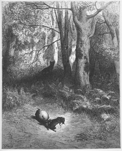 Jean de La Fontaine (Lafontaine) (1621-95) の「寓話」より Les deux rats, le fox et l