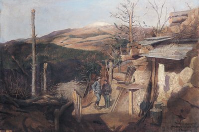 Hartmanswillerkopf、ロシュサーメットからの眺め、1915 作： Gustave Bourgain