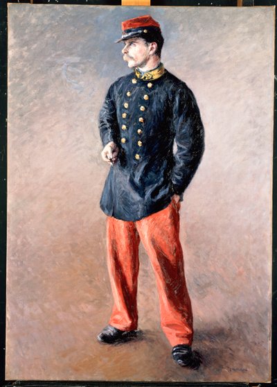 兵士、1881年頃 作： Gustave Caillebotte