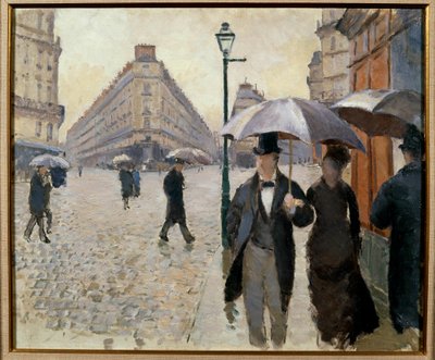 雨模様のパリの街並み（ヨーロッパ広場） 作： Gustave Caillebotte