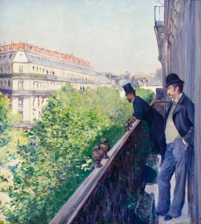 バルコニー、大通りオスマン、c。 1880年（キャンバスに油彩） 作： Gustave Caillebotte