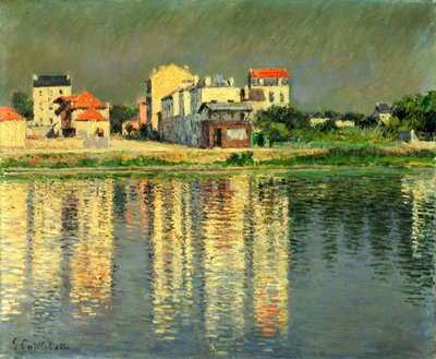 1889年のアルジャントゥイユのセーヌ河岸 作： Gustave Caillebotte