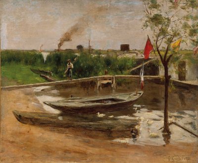 セーヌ川のボート・ハーバー 1891年頃 油彩・カンヴァス 作： Gustave Caillebotte