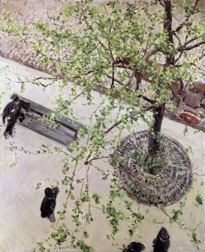 上から見た大通り、1880年 作： Gustave Caillebotte