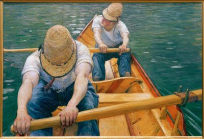 イエールのボート漕ぎ 作： Gustave Caillebotte