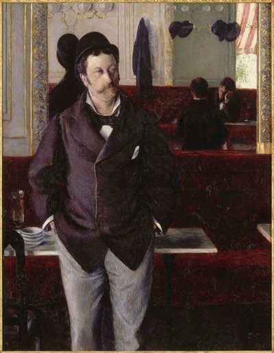 カフェで、1880年。 作： Gustave Caillebotte