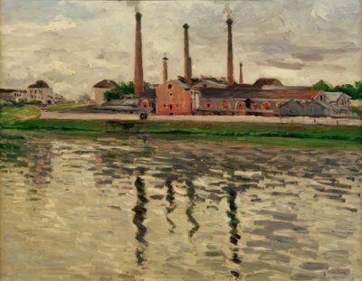 アルジャントゥイユの工場 作： Gustave Caillebotte
