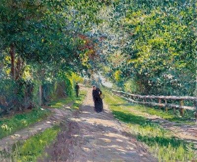 ドイツ語：トゥルーヴィルのヴィラ・デ・フルール通り トゥルーヴィルのヴィラ・デ・フルール通り 作： Gustave Caillebotte