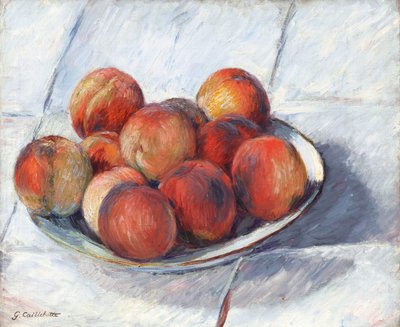 ピーチプレート、c。 1882年。 作： Gustave Caillebotte