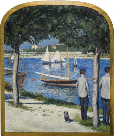 ラベルジュデュプチジェヌヴィリエとセーヌ川、1890年。 作： Gustave Caillebotte