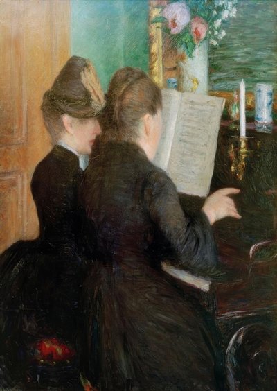 ピアノレッスン 作： Gustave Caillebotte