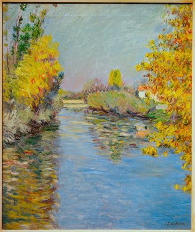 セーヌ川の小さな腕、オートネ効果 作： Gustave Caillebotte