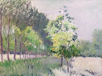 果樹園と木の道 作： Gustave Caillebotte