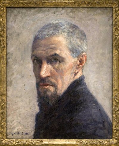 ギュスターヴ・カイユボットの肖像（キャンバスに油彩） 作： Gustave Caillebotte