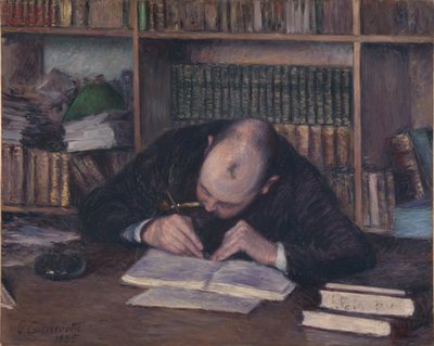 書店の肖像EJ Fontaine、1885 作： Gustave Caillebotte