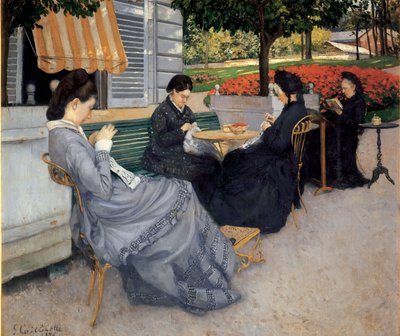 田園でのポートレート 作： Gustave Caillebotte