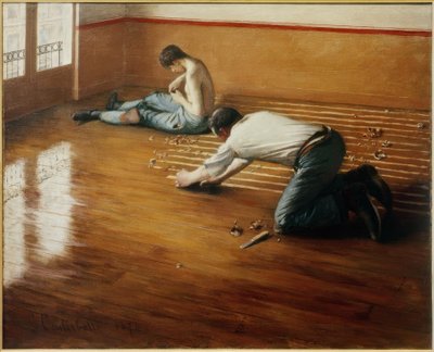 寄木細工の床 作： Gustave Caillebotte