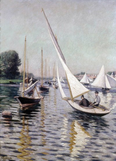 アルジャントゥイユでのレガッタ、1893年。 作： Gustave Caillebotte