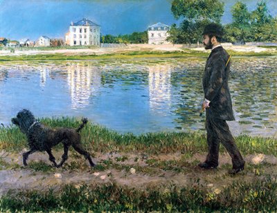 リチャード・ギャロとプチ・ジュヌヴィリエの犬 1883-84年頃 油彩・カンヴァス 作： Gustave Caillebotte