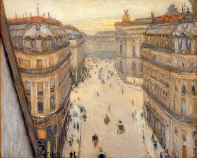 ハレヴィ通り、6階からの眺め 作： Gustave Caillebotte