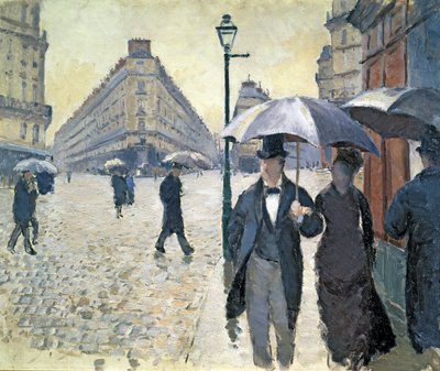 「パリ、雨の日」のスケッチ 作： Gustave Caillebotte